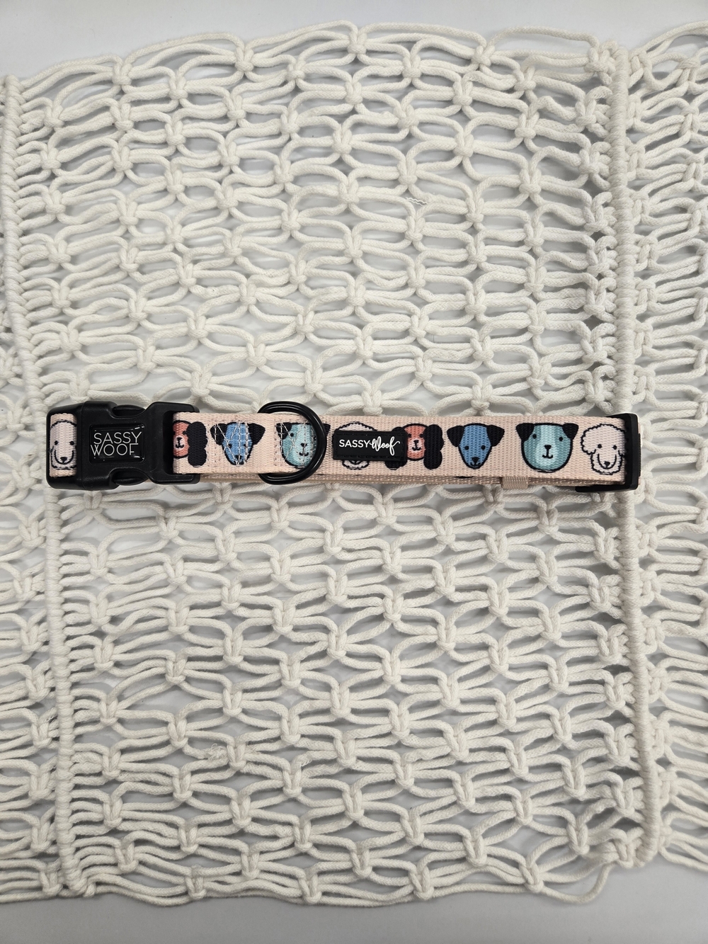 Sassy Woof Pastel Pattern Dog Collar - Pink